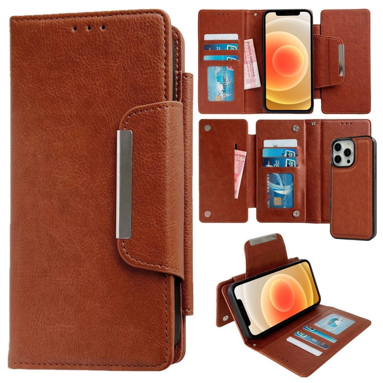 Multifunctional Seven Cards Wallet Leather Phone Case, For iPhone 13 Pro Max, For iPhone 13 Pro, For iPhone 13, For iPhone 12 / 12 Pro, For iPhone 12 Pro Max