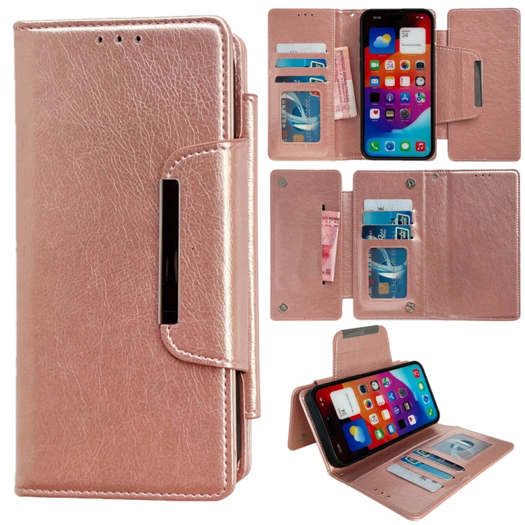 Multifunctional Seven Cards Wallet Leather Phone Case, For iPhone 16 Pro Max, For iPhone 16 Pro, For iPhone 16 Plus, For iPhone 16, For iPhone 15 Pro Max, For iPhone 15 Pro