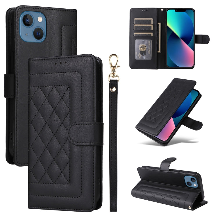 Diamond Lattice Leather Flip Phone Case, For iPhone 13, For iPhone 12 / 12 Pro, For iPhone 12 Pro Max