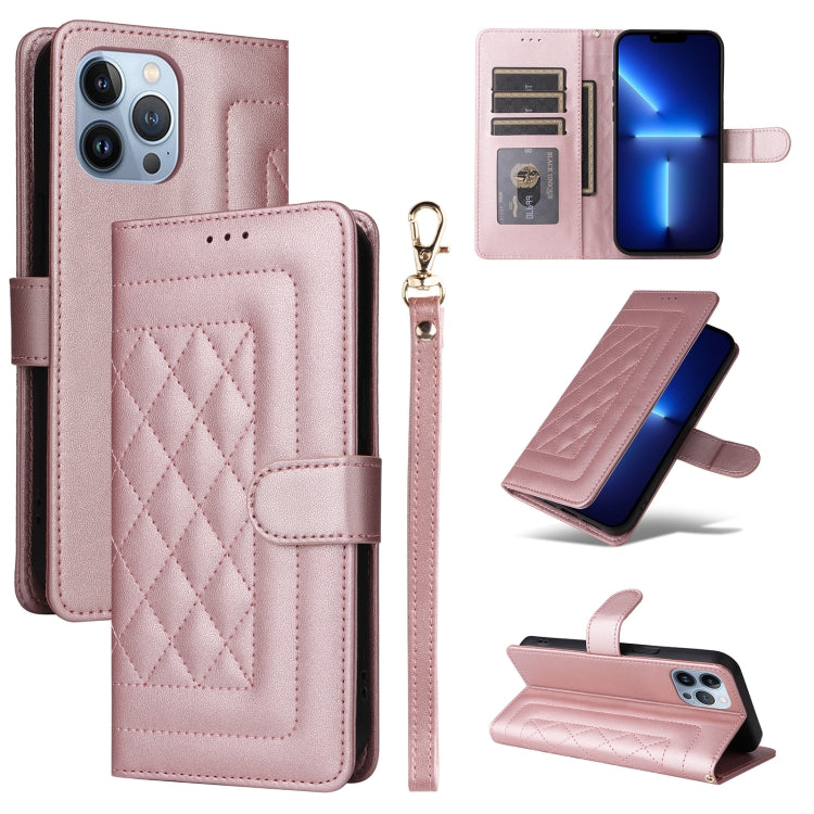 Diamond Lattice Leather Flip Phone Case, Series 3