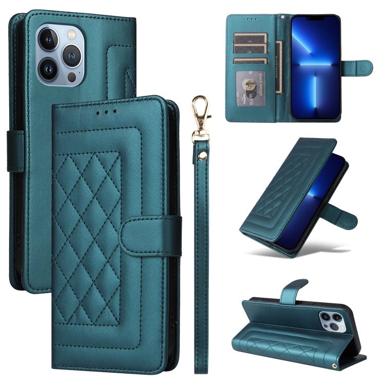 Diamond Lattice Leather Flip Phone Case, Series 3