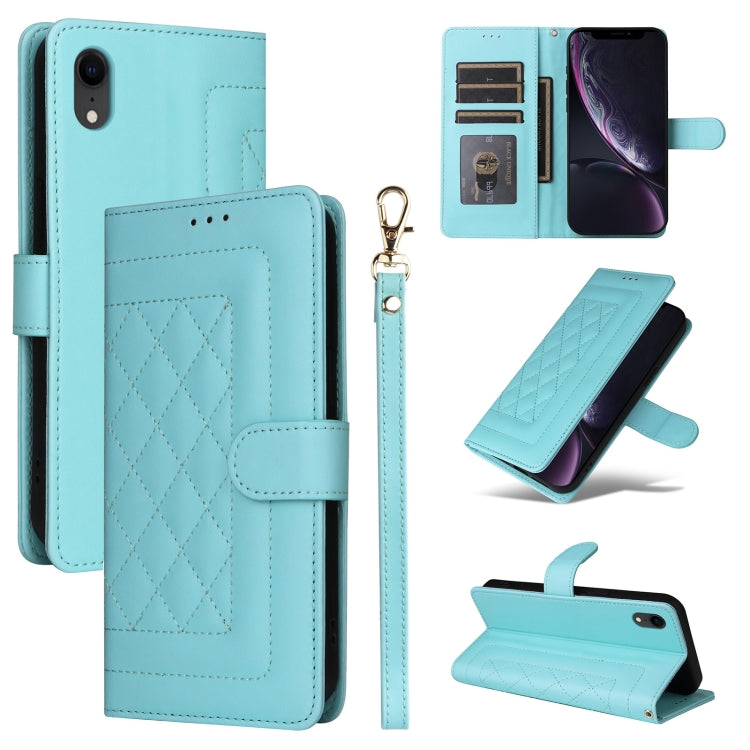 Diamond Lattice Leather Flip Phone Case, For iPhone 11 Pro, For iPhone XS / X, For iPhone XR, For iPhone XS Max