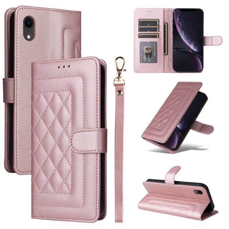 Diamond Lattice Leather Flip Phone Case, For iPhone 11 Pro, For iPhone XS / X, For iPhone XR, For iPhone XS Max