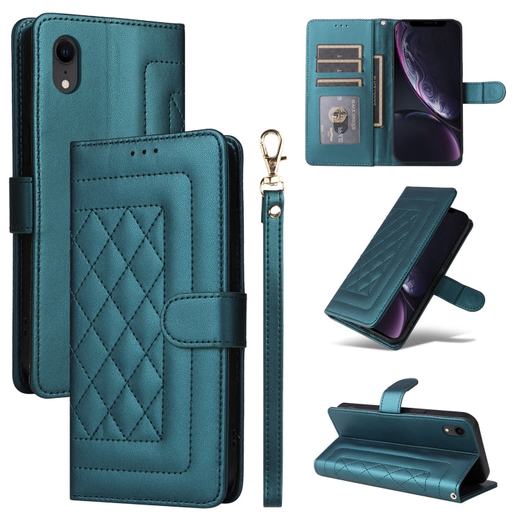 Diamond Lattice Leather Flip Phone Case, For iPhone 11 Pro, For iPhone XS / X, For iPhone XR, For iPhone XS Max