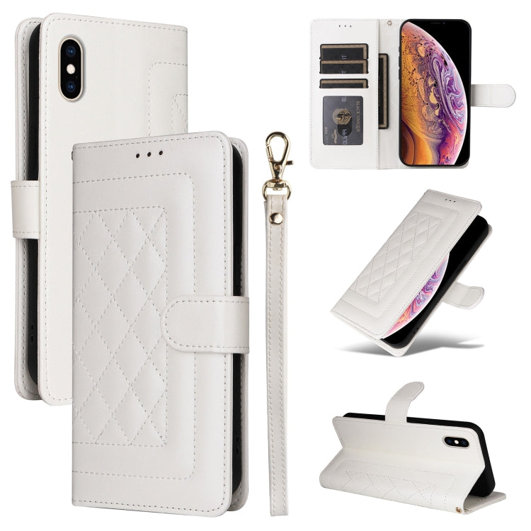 Diamond Lattice Leather Flip Phone Case, For iPhone 11 Pro, For iPhone XS / X, For iPhone XR, For iPhone XS Max