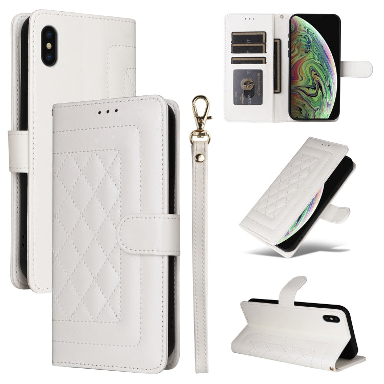 Diamond Lattice Leather Flip Phone Case, For iPhone 11 Pro, For iPhone XS / X, For iPhone XR, For iPhone XS Max