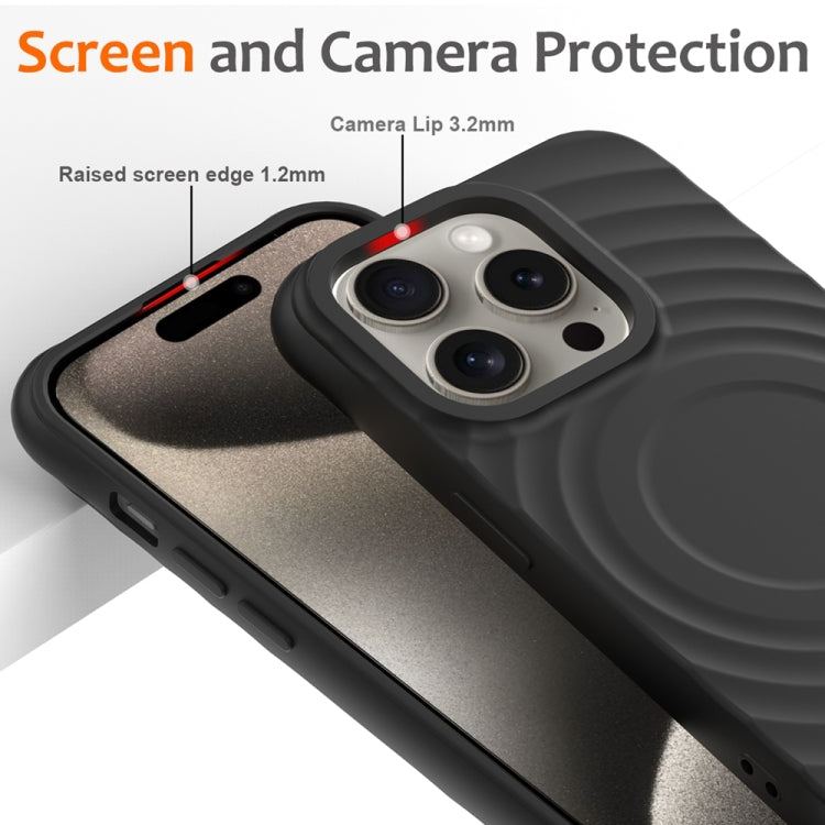 Wave Texture MagSafe Magnetic Liquid Silicone Phone Case, For iPhone 14 Pro, For iPhone 14 Pro Max, For iPhone 13 Pro Max, For iPhone 13 Pro, For iPhone 13