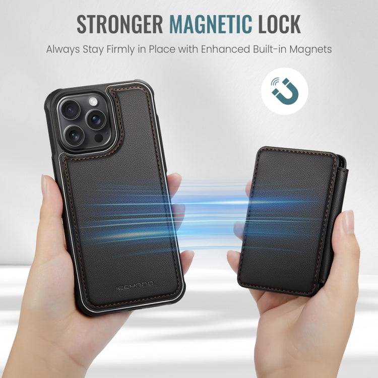 JEEHOOD J05 Business Magnetic Style RFID Leather Phone Case, For iPhone 15 Plus, For iPhone 15, For iPhone 14 Plus, For iPhone 14, For iPhone 14 Pro, For iPhone 14 Pro Max