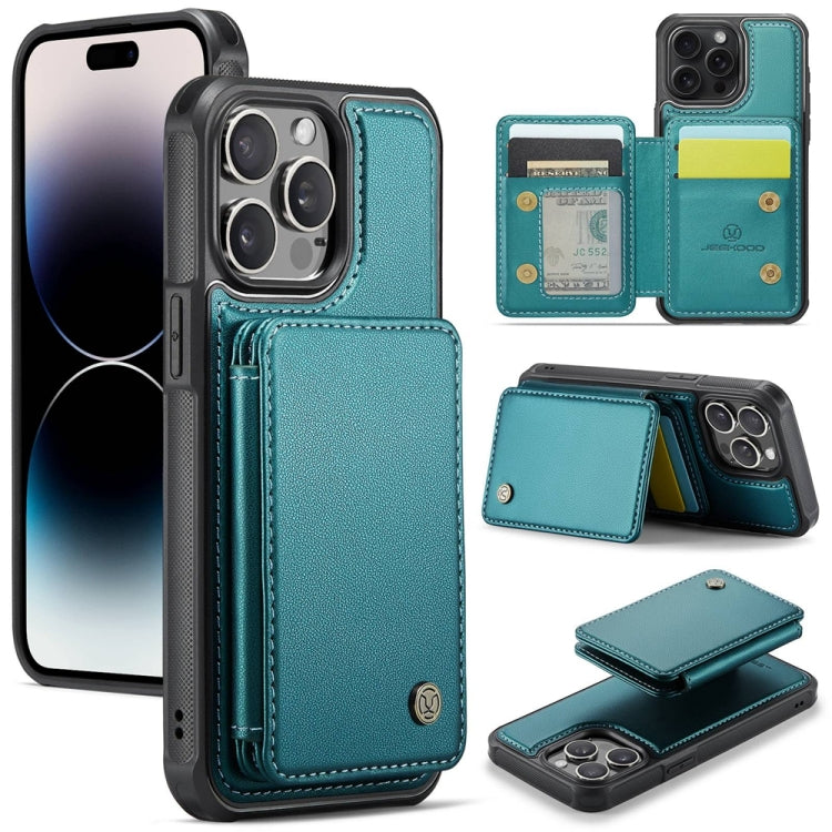 JEEHOOD J05 Business Magnetic Style RFID Leather Phone Case, For iPhone 15 Plus, For iPhone 15, For iPhone 14 Plus, For iPhone 14, For iPhone 14 Pro, For iPhone 14 Pro Max