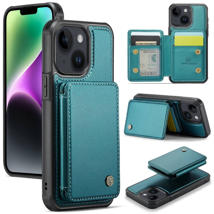 JEEHOOD J05 Business Magnetic Style RFID Leather Phone Case, For iPhone 15 Plus, For iPhone 15, For iPhone 14 Plus, For iPhone 14, For iPhone 14 Pro, For iPhone 14 Pro Max