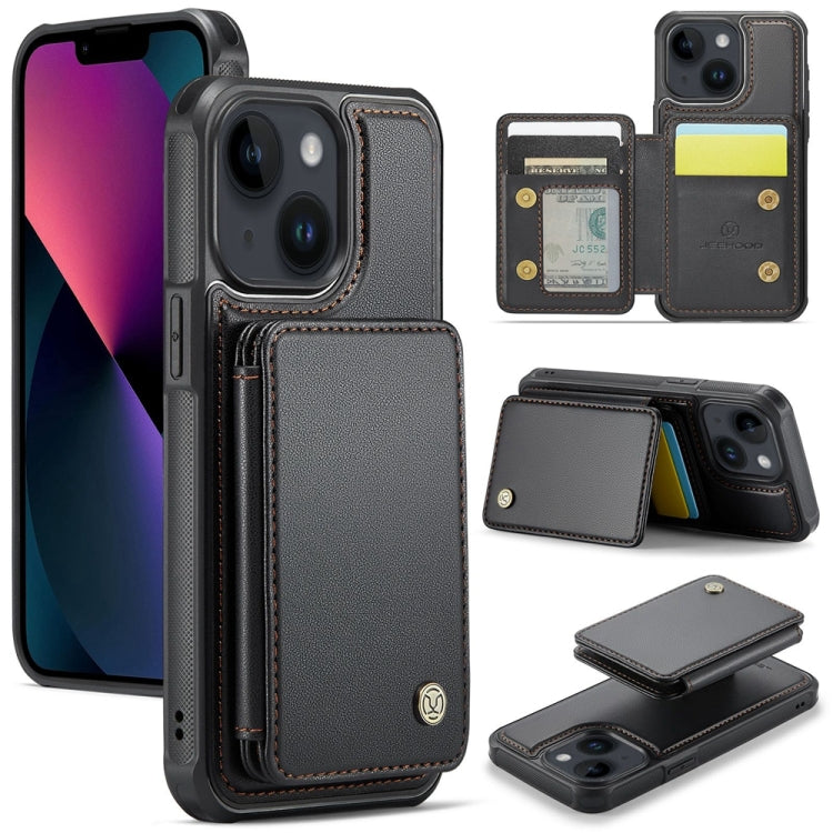 JEEHOOD J05 Business Magnetic Style RFID Leather Phone Case, For iPhone 13 Pro Max, For iPhone 13 Pro, For iPhone 13, For iPhone 12 / 12 Pro, For iPhone 12 Pro Max, For iPhone 11 Pro Max