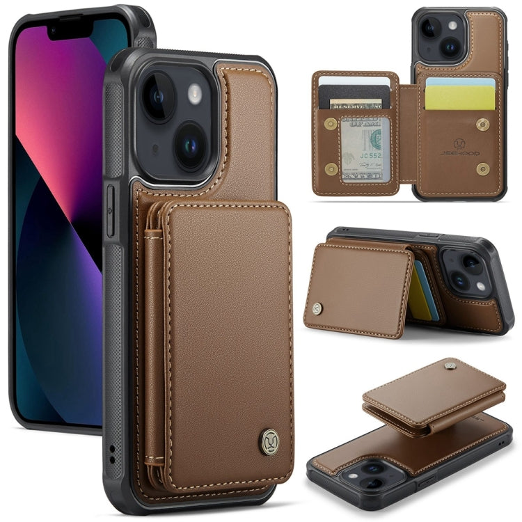 JEEHOOD J05 Business Magnetic Style RFID Leather Phone Case, For iPhone 13 Pro Max, For iPhone 13 Pro, For iPhone 13, For iPhone 12 / 12 Pro, For iPhone 12 Pro Max, For iPhone 11 Pro Max