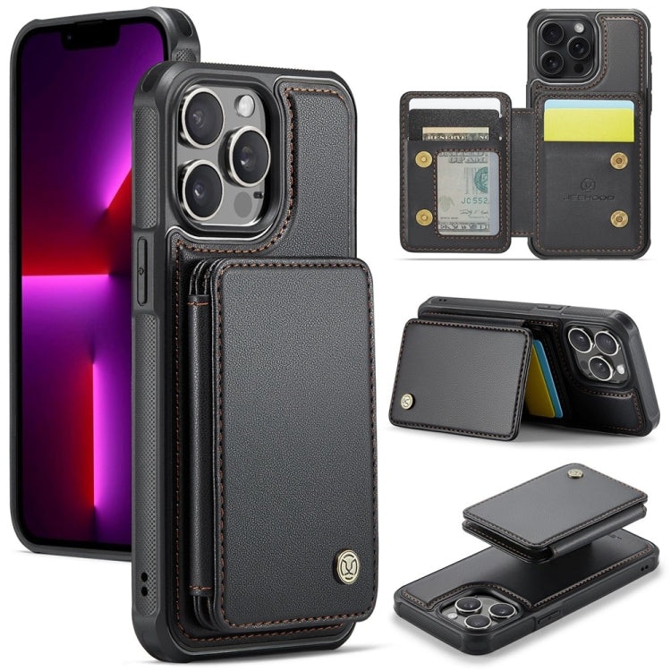 JEEHOOD J05 Business Magnetic Style RFID Leather Phone Case, For iPhone 13 Pro Max, For iPhone 13 Pro, For iPhone 13, For iPhone 12 / 12 Pro, For iPhone 12 Pro Max, For iPhone 11 Pro Max