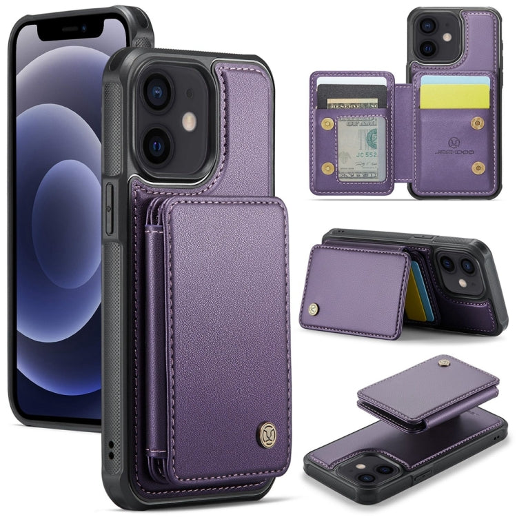 JEEHOOD J05 Business Magnetic Style RFID Leather Phone Case, For iPhone 13 Pro Max, For iPhone 13 Pro, For iPhone 13, For iPhone 12 / 12 Pro, For iPhone 12 Pro Max, For iPhone 11 Pro Max