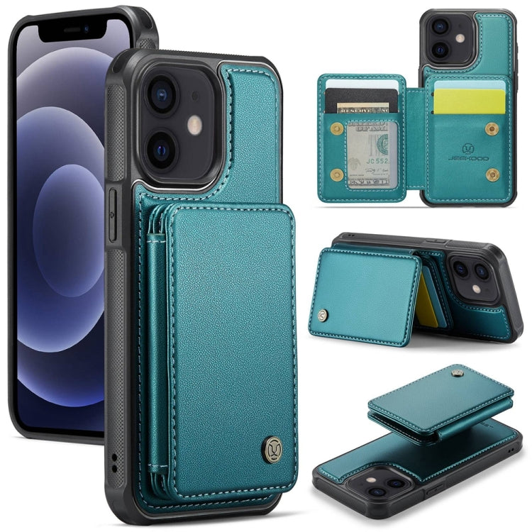 JEEHOOD J05 Business Magnetic Style RFID Leather Phone Case, For iPhone 13 Pro Max, For iPhone 13 Pro, For iPhone 13, For iPhone 12 / 12 Pro, For iPhone 12 Pro Max, For iPhone 11 Pro Max