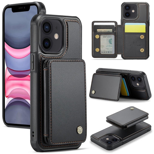 JEEHOOD J05 Business Magnetic Style RFID Leather Phone Case, For iPhone 11, For iPhone 11 Pro, For iPhone X / XS, For iPhone 8 Plus / 7 Plus / 6 Plus