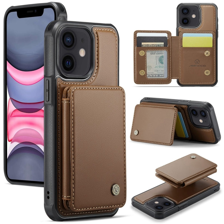 JEEHOOD J05 Business Magnetic Style RFID Leather Phone Case, For iPhone 11, For iPhone 11 Pro, For iPhone X / XS, For iPhone 8 Plus / 7 Plus / 6 Plus