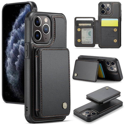 JEEHOOD J05 Business Magnetic Style RFID Leather Phone Case, For iPhone 11 Pro, For iPhone X / XS, For iPhone 8 Plus / 7 Plus / 6 Plus