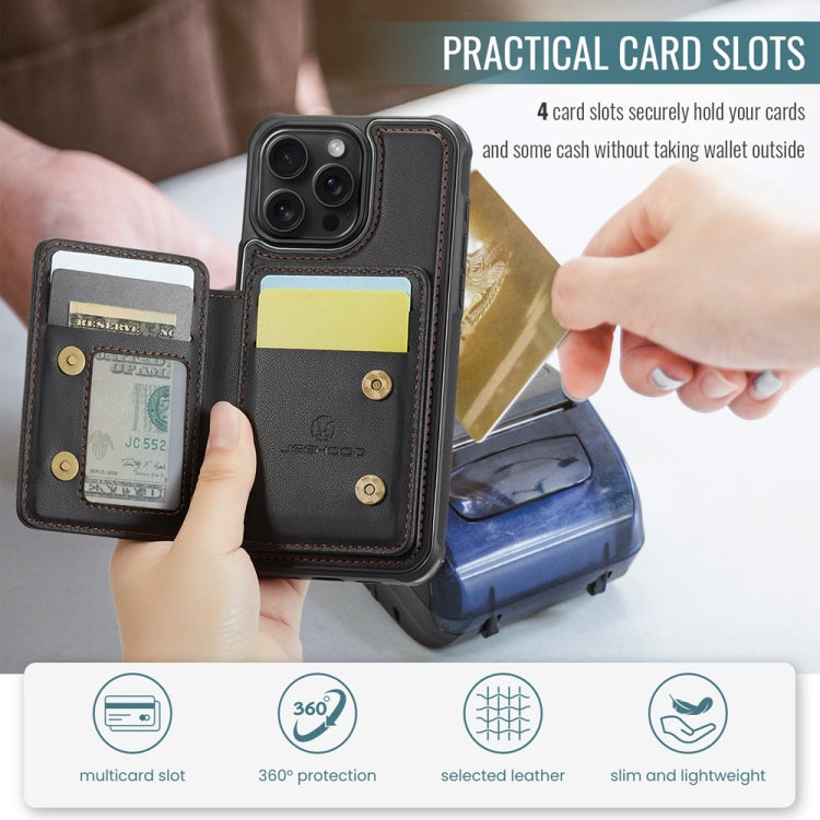 JEEHOOD J05 Business Magnetic Style RFID Leather Phone Case, For iPhone 11 Pro Max, For iPhone 11, For iPhone 11 Pro, For iPhone X / XS, For iPhone 8 Plus / 7 Plus / 6 Plus