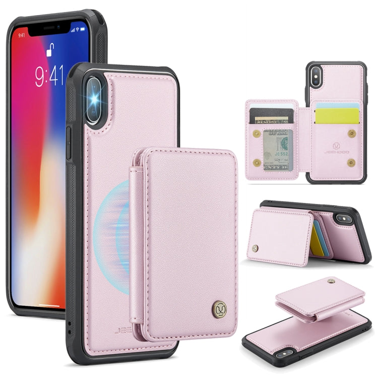 JEEHOOD J05 Business Magnetic Style RFID Leather Phone Case, For iPhone 11, For iPhone 11 Pro, For iPhone X / XS, For iPhone 8 Plus / 7 Plus / 6 Plus