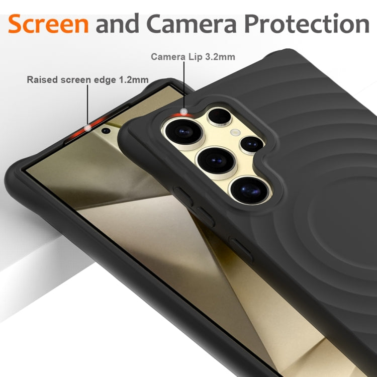 Wave Texture MagSafe Magnetic Liquid Silicone Phone Case