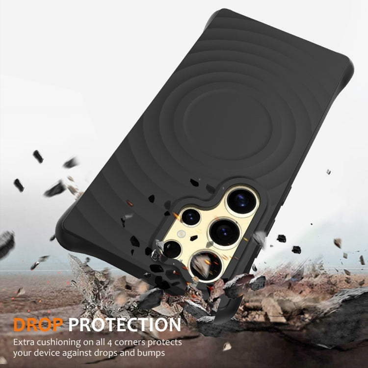 Wave Texture MagSafe Magnetic Liquid Silicone Phone Case