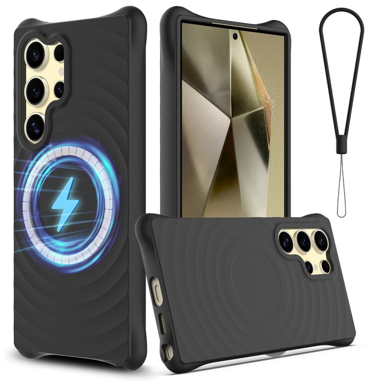 Wave Texture MagSafe Magnetic Liquid Silicone Phone Case