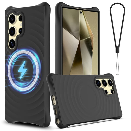 Wave Texture MagSafe Magnetic Liquid Silicone Phone Case