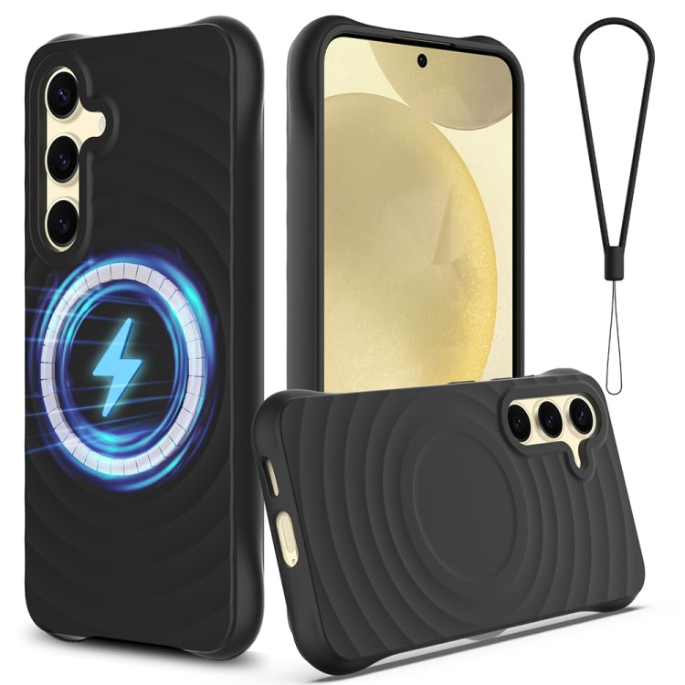 Wave Texture MagSafe Magnetic Liquid Silicone Phone Case