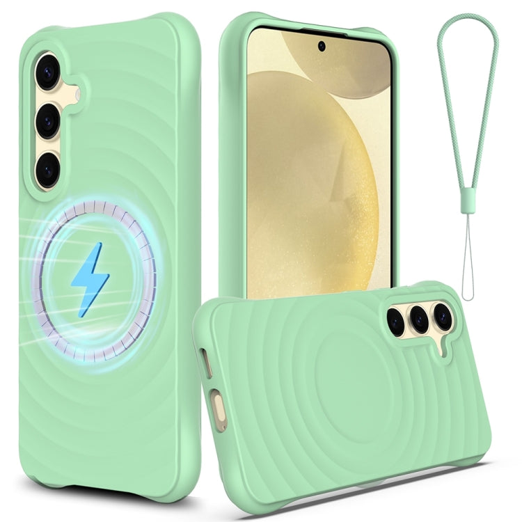 Wave Texture MagSafe Magnetic Liquid Silicone Phone Case