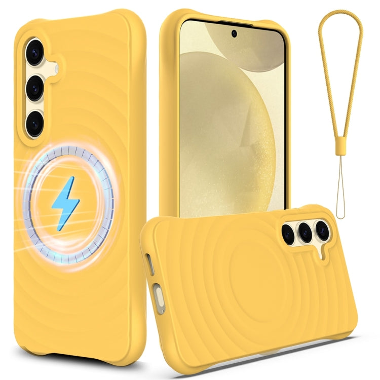 Wave Texture MagSafe Magnetic Liquid Silicone Phone Case