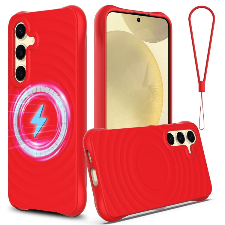 Wave Texture MagSafe Magnetic Liquid Silicone Phone Case