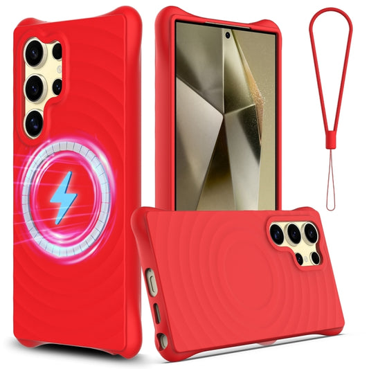 Wave Texture MagSafe Magnetic Liquid Silicone Phone Case