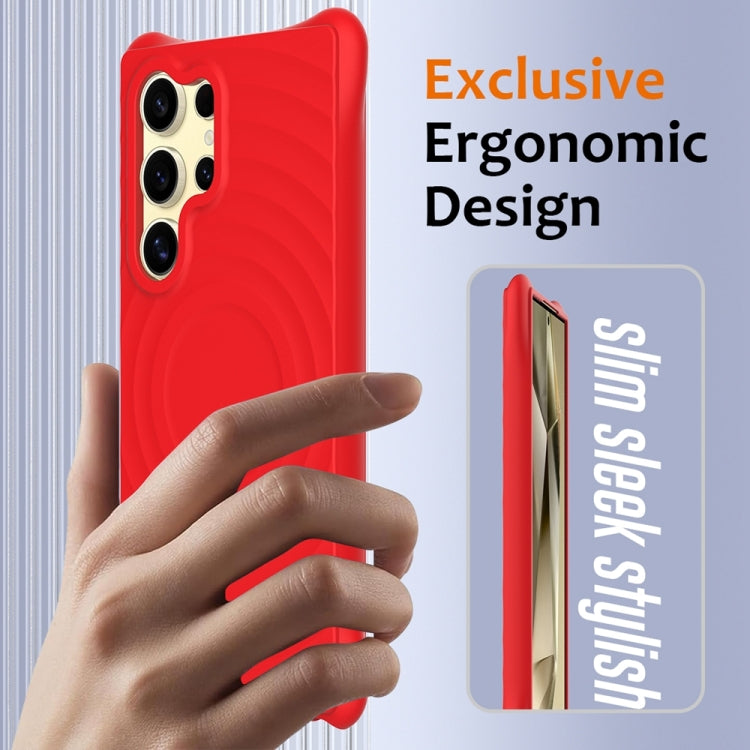 Wave Texture MagSafe Magnetic Liquid Silicone Phone Case