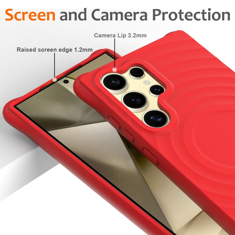 Wave Texture MagSafe Magnetic Liquid Silicone Phone Case