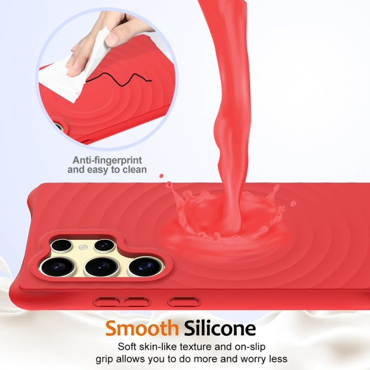 Wave Texture MagSafe Magnetic Liquid Silicone Phone Case