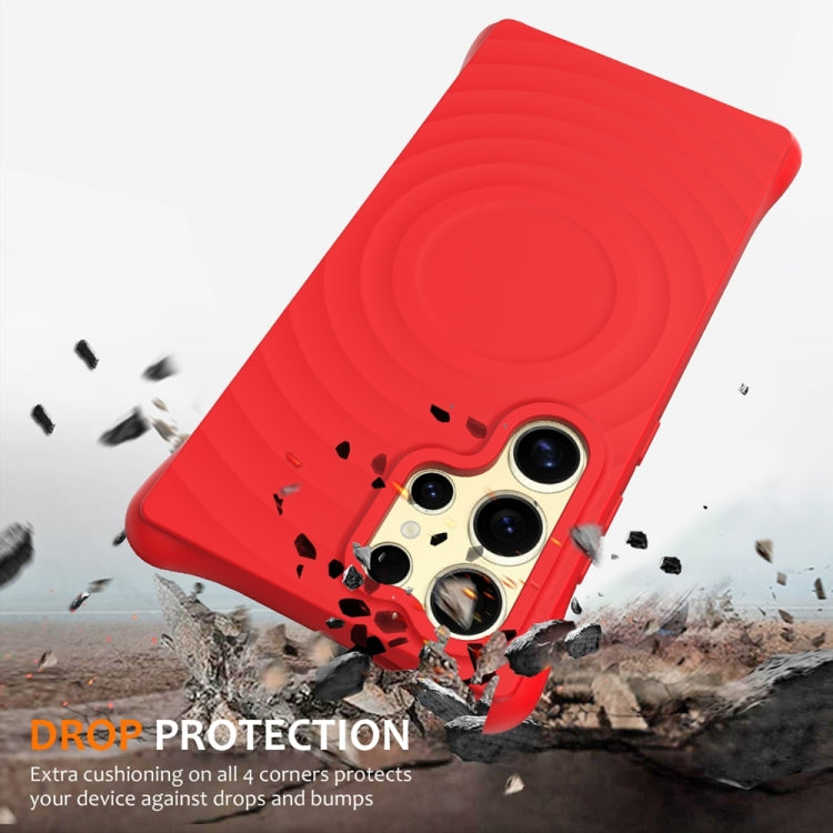 Wave Texture MagSafe Magnetic Liquid Silicone Phone Case