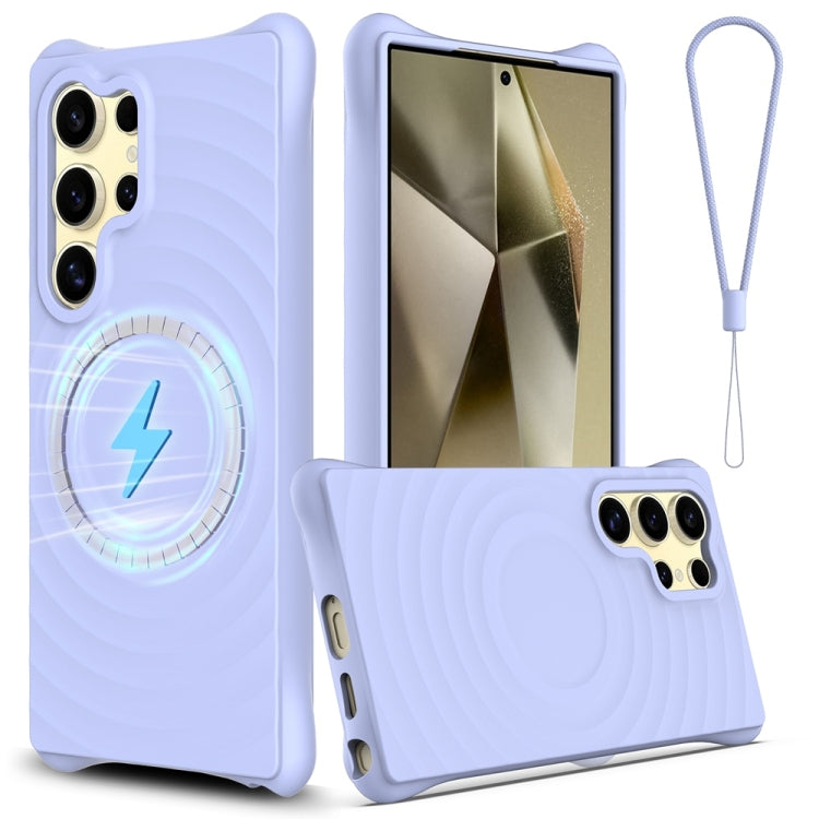 Wave Texture MagSafe Magnetic Liquid Silicone Phone Case
