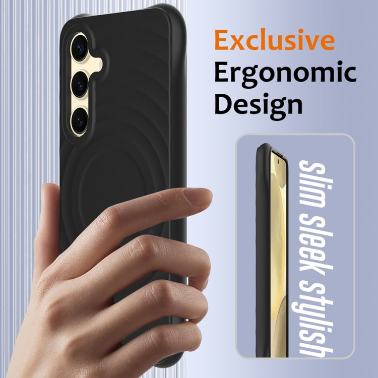 Wave Texture MagSafe Magnetic Liquid Silicone Phone Case