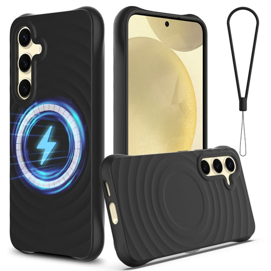 Wave Texture MagSafe Magnetic Liquid Silicone Phone Case