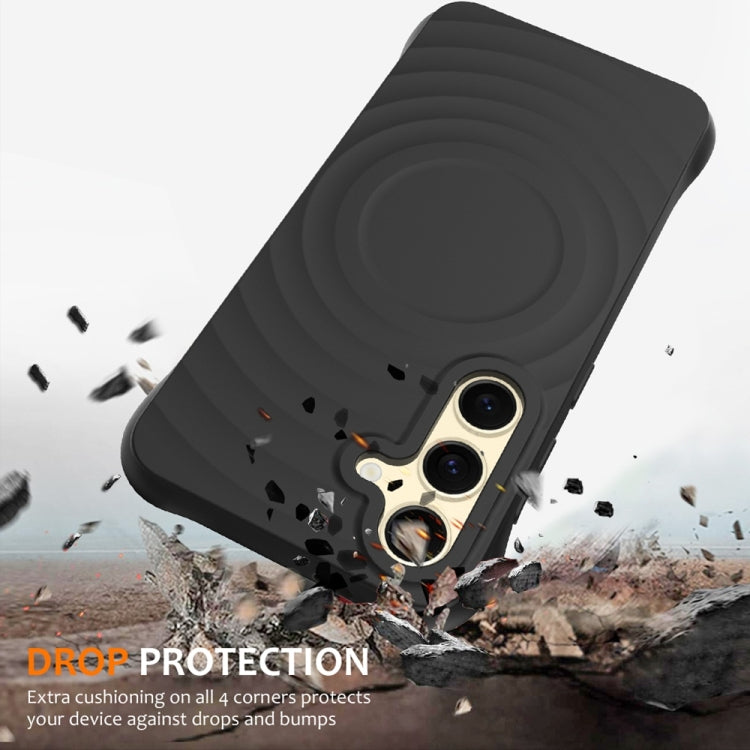 Wave Texture MagSafe Magnetic Liquid Silicone Phone Case