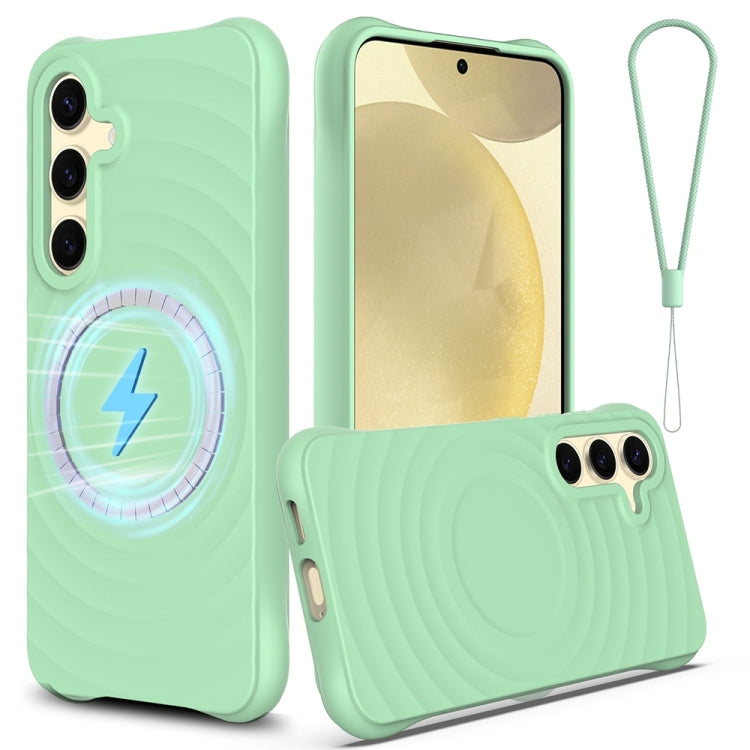 Wave Texture MagSafe Magnetic Liquid Silicone Phone Case