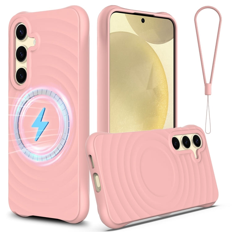 Wave Texture MagSafe Magnetic Liquid Silicone Phone Case