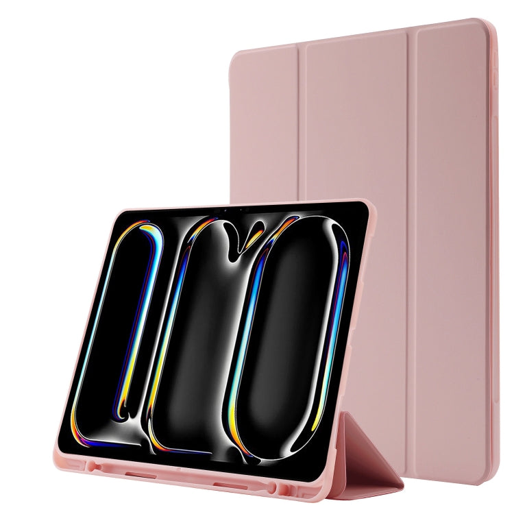 Skin Feel Tri-fold Leather Tablet Case with Pen Slot, For iPad Air 11 2025 / 2024, For iPad Air 13 2025 / 2024, For iPad Pro 13 2024