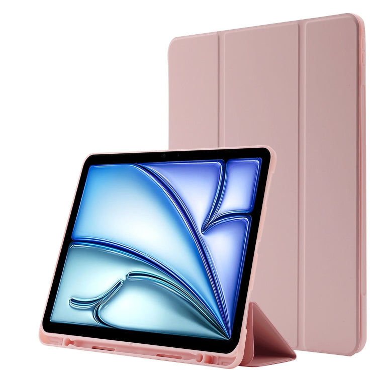 Skin Feel Tri-fold Leather Tablet Case with Pen Slot, For iPad Air 11 2025 / 2024, For iPad Air 13 2025 / 2024, For iPad Pro 13 2024