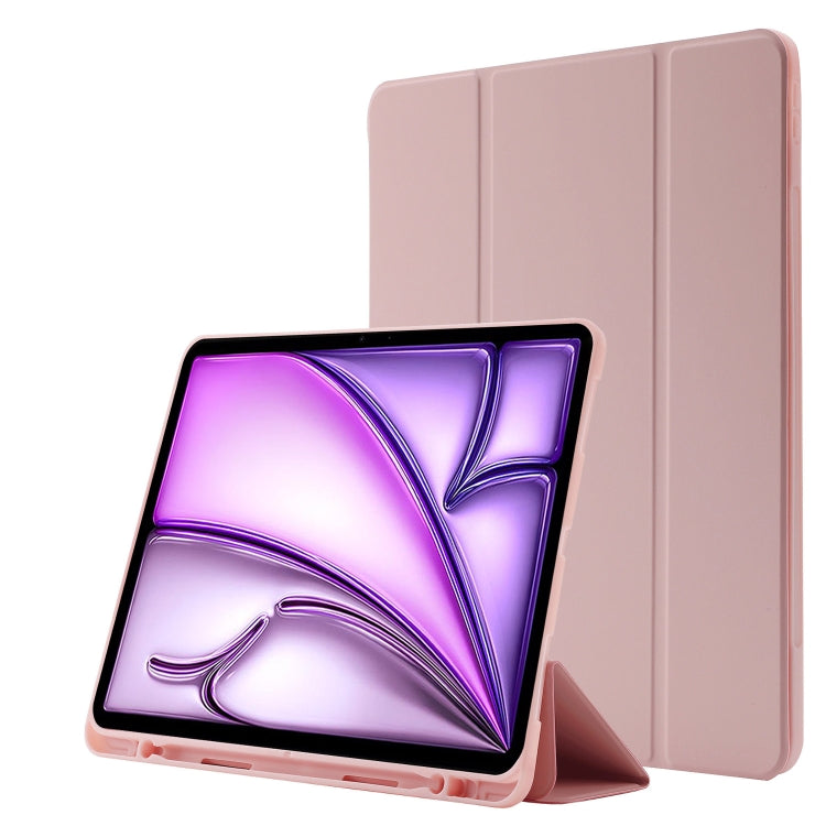 Skin Feel Tri-fold Leather Tablet Case with Pen Slot, For iPad Air 11 2025 / 2024, For iPad Air 13 2025 / 2024, For iPad Pro 13 2024