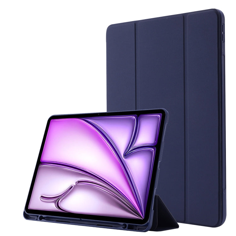 Skin Feel Tri-fold Leather Tablet Case with Pen Slot, For iPad Air 11 2025 / 2024, For iPad Air 13 2025 / 2024, For iPad Pro 13 2024