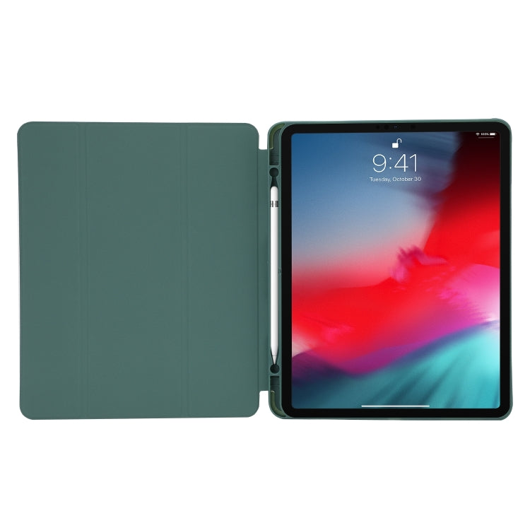 Skin Feel Tri-fold Leather Tablet Case with Pen Slot, For iPad Pro 11 2024