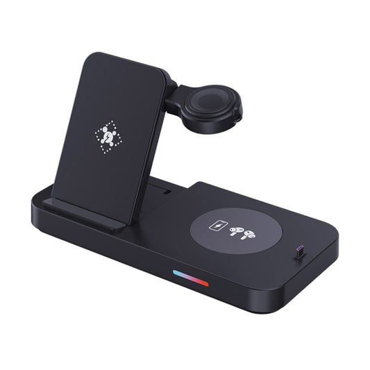 3 in 1 15W Earphones/Phones/Watch Fold Wireless Charger Stand, For Apple Series, For Samsung Series, For Huawei Series