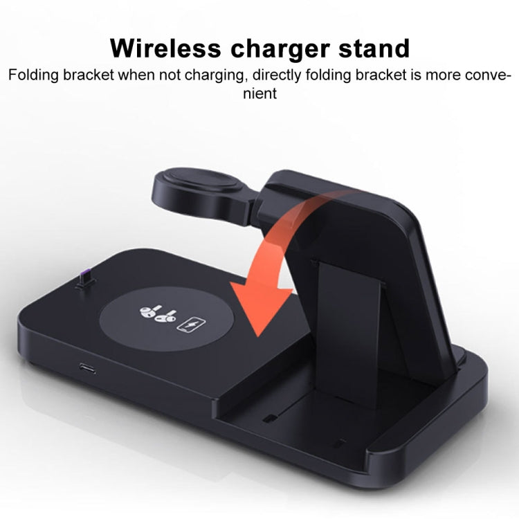 3 in 1 15W Earphones/Phones/Watch Fold Wireless Charger Stand, For Apple Series, For Samsung Series, For Huawei Series